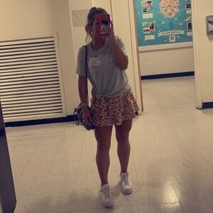 Aerie athletic leopard skirt